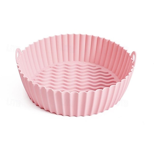 Pentola in silicone per friggitrice ad aria - Accessori per forno per friggitrice ad aria - Sostituzione per carta da forno infiammabile - Non è necessario pulire la friggitrice ad aria