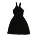 Zara Basic Cocktail Dress - Fit & Flare Plunge Sleeveless: Black Solid Dresses - New - Women's Size X-Small