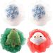 Bath Ball Flower 4 Pcs Foaming Shower Scrubber for Body Sponge Sponges Accessories Cushion Child Stuffing Cotton