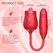 Quiet Rose Vibrator Flower Ball with 10 Gears USB Rechargeable Rose Toy for Women Red Stimulate sexual desire