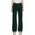 Green High-rise Loose Jeans