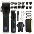 Hair Clipper And Hair Trimmer Kit Professional Hair Clippers For Men Cordless Barber Clippers Machine Rechargeable Outliner Trimmer Mens Beard Trimmer Electric Hair Cutting Grooming Kit
