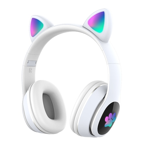 L400 LED Flash süße Katzenohren Kopfhörer mit Mikrofon Bluetooth Ohrhörer Over-Ear kabelloser Musik-Gaming-Player Over-Ear kabelloses Headset Valentinstagsgeschenk Image