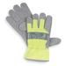 CONDOR 2RA29 Leather Gloves,Cowhide,High Visibility Lime,L,PR