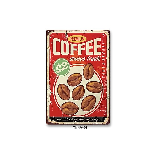 1 Stück Essen Metall Blechschild Sommer Strand Blechschild Vintage Strand Schilder Wanddekoration, Malerei Wandbehang für Bierbar Bar Dekor Wohnkultur Restaurant Wandkunst Metall Blechschild 20 x 30 Image