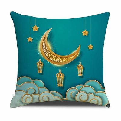 Ramadan-Muster, grün, 1 Stück, Dekokissenbezüge, mehrere Größen, dekorative Kissen für den Außenbereich, weiche Samtkissenbezüge für Couch, Sofa, Bett, Heimdekoration