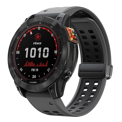 Uhrenarmband für Garmin Fenix 7 7X 6 6X Pro Epix Pro 47mm 51mm Instinct 2X Approach S70 47mm S62 S60 Forerunner 955 945 Epix Marq Descent Quatix 22mm 26mm Silikon Ersatz Gurt Schnellspanner Image