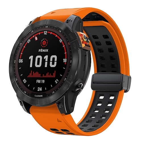 Uhrenarmband für Garmin Fenix 7 7X 6 6X Pro Epix Pro 47mm 51mm Instinct 2X Approach S70 47mm S62 S60 Forerunner 955 945 Epix Marq Descent Quatix 22mm 26mm Silikon Ersatz Gurt Schnellspanner Image