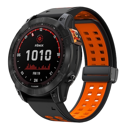 Uhrenarmband für Garmin Fenix 7 7X 6 6X Pro Epix Pro 47mm 51mm Instinct 2X Approach S70 47mm S62 S60 Forerunner 955 945 Epix Marq Descent Quatix 22mm 26mm Silikon Ersatz Gurt Schnellspanner Image