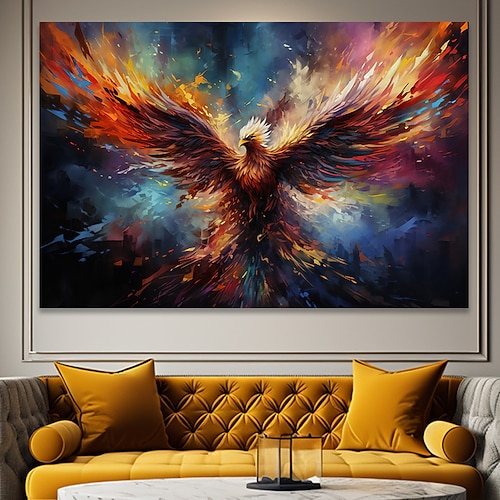 Tiere Wandkunst Leinwand flammender Phönix Drucke und Poster Bilder dekorative Stoffmalerei für Wohnzimmer Bilder ohne Rahmen Image