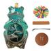 Aimiya 1 Set Incense Holder Natural Texture Animal Design Ceramic Chinese Style Frog Shape Backflow Incense Burner Ornament Home Decor