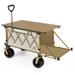 Collapsible Wagon Heavy Duty Wagons with Tailgate Table All-Terrain Wheels