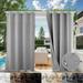 TOPCHANCES Outdoor Curtains Waterproof Windproof 3D Embossed Pattern Curtain for Patio Porch Pergola Gazebo Grommet Top and Tab Bottom Drape 2 Panels 52x84 inch Gray