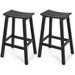 YZboomLife All-Weather Stools Set of 2 28 Height Outdoor Stools with 400 lbs Weight Capacity Low Maintenance for Patio Deck Kitchen Counter and Garden Black