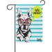 Hyjoy Summer French Bulldog Garden Flag 12 x 18 Inch Vertical Double Sided Welcome Yard Garden Flag Seasonal Holiday Outdoor Decorative Flag for Patio Lawn Home Decor Farmhouse Party