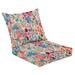 2 Piece Indoor/Outdoor Cushion Set Floral liberty pattern Plant background Casual Conversation Cushions & Lounge Relaxation Pillows for Patio Dining Room Office Seating