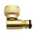 Brass Angled Tap Connector 3/4 90Â° Elbow Female Rotating Hose Connector Outside Tap Connector for Hose Pipe Garden