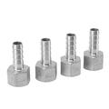 Hose Barb Quick Connector Coupler Air Fitting 4pcs Stainless Steel Air Hose Fittings Male Thread Connector Barb Joint Quick Coupling Connector Pipe 13mm