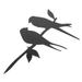 2 Pack Hummingbird Tree Plug-in Black Ornaments for Christmas Wall Garden Sculptures & Statues Plunger Iron