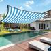 Zedker Sun Shade Sails Canopy Sand Curved Rectangle Outdoor Shade Canopy Breathable 95% UV Block Canopy for Outdoor Patio Garden Backyard