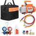 SKYSHALO 1/4 HP HVAC Vacuum Pump and Gauge Set 4.5 CFM Manifold Gauge Kit with Hose