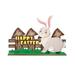 Easter Layered Tray Decoration Rabbit Chicken And Colored Eggs 3 Piece Three Model