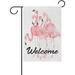 Hyjoy Watercolor Flamingos Garden Flag 28 x 40 Inch Vertical Double Sided Welcome Yard Garden Flag Seasonal Holiday Outdoor Decorative Flag for Patio Lawn Home Decor Farmhouse Party