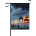 Hyjoy Jack Oâ€™ Lanterns Spooky Garden Flag Yard Banner Polyester for Home Flower Pot Outdoor Decor 28X40 Inch