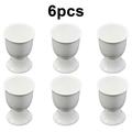 KERISTY 6pcs Egg Cups Holders Ceramic Egg Cups Breakfast Boiled Egg Cups