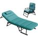 3 in 1 Folding Lounge Chair Portable Outdoor Folding Chaise Lounge Chair for Pool Beach Patio Sunbathing