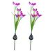 Pack Solar Lights Outdoor Garden Decorative Flowers Waterproof Solar Garden Lights Multi-Color Changing LED Solar Powered Lily Flowers Landscape Lights for Yard Garden Patio