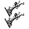 2 PCS Wall-Mounted Flower Pot Hook Bird Feeders Plant Holders for Railings Planter Flowerpot Iron