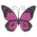 Flower Garden Decor Wrought Iron Butterfly Wall Hanging Decorations for Outdoor Art Decorate Purple