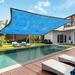 Blue Sun Shade Sails Canopy Rectangle Outdoor Shade Canopy Swimming Pools Shade Patio Covers for Shade and Rain Sun Shade Canopy for Outdoor Patio Garden Backyard
