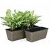 Dark Gray Self-Watering Planters 2-Pack - 2-Pack - 7.56 - Enhance your space with beautiful wicker finish planters!