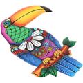 Toucan Wall Hanging Bird Decor Home Outdoor Statue Americana Decorations for Patio