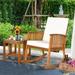 Acacia Wood Rocking Chair Table Set - 40.0 - Ultimate comfort and style for indoor and outdoor spaces!