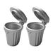 2 Pcs Mini Trash Can Models Miniature Trash Bin Miniature Toys Furnitures Small House Garbage Can Model Mini Garbage Can