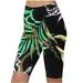 nerohusy Workout Shorts Women 5 Inch High Waisted Biker Shorts for Women Tummy Control Printed Fitness Athletic Workout Running Yoga Gym Shorts Green XXL