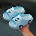 Boys Cartoon Car Lightweight Non-Slip Open Toe Slides For Toddlers Kids Children Summer