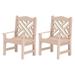 2 Pcs Furniture Toy for Kids Miniature Chairs for Crafts Chair Ornament Kids Supply Simulation Chair to Color Wooden Individual