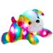 33cm Rainbow Cat Luminous Cute Plush Toys with LED Light Musical Monkey Dog Elephant Gifts for Girls Stuffed Toy Animals Kids Dog-LED