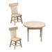 Pretend Play Toys Miniature Furniture Round Table and Chairs Meal Toddler Accessories Baby Wood