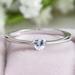 Luxury Female Small Heart Ring 100% Real 925 Sterling Silver Zircon Stone Ring Boho Promise Love Engagement Rings For Women