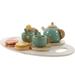 Simulated Wooden Toy Tea Set Afternoon Dessert Cake Miniature Props Decor Girls Toys Decorations Kid Gifts Christmas Toddler Child