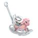 Rocking Horse for Toddlers Balance Bike Ride On Toys with Push Handle Backrest and Balance Board for Baby Girl and Boy Unicorn Kids Pink Color
