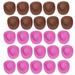 40 Pcs Doll Hat Toy Tiny Hats Doll Decorative Caps Mini Top Hat Party Accessories Pink Hats Delicate Doll Caps