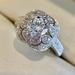 Exquisite Vintage Flower Zircon Ring - Elegant Round Zircon Inlaid Ladies Ring