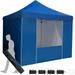 AsterOutdoor 10 x 10 Pop Up Sidewall Canopy Tent - 5 pieces of sidewall with Rolling Storage Bag Blue