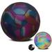 OUSITAID Reflective Football Holographic Luminous Soccer Ball for Night Games and Training Glow in The Dark by Light Reflect Standard Flashing Soccer Ball Size 5 for Kids Adults Outdoor S